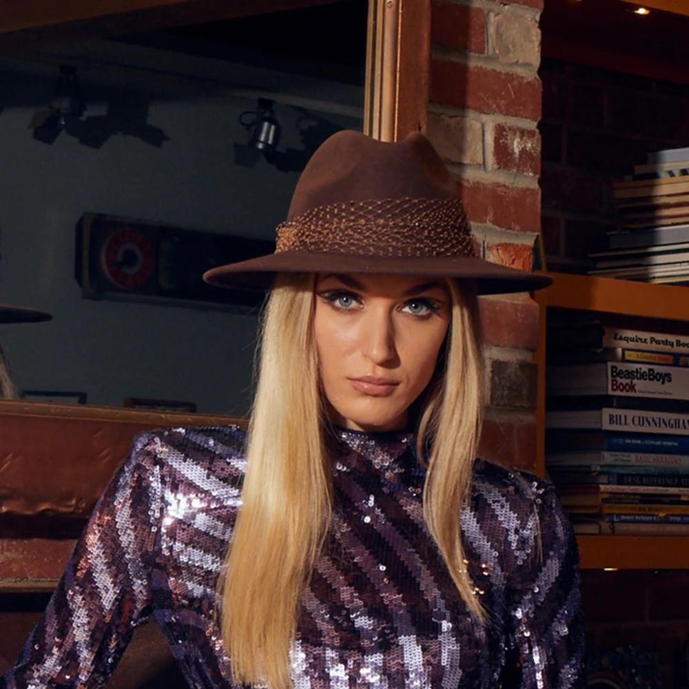 NEW Eugenia Kim Bianca in chocolate wool hat